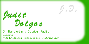 judit dolgos business card